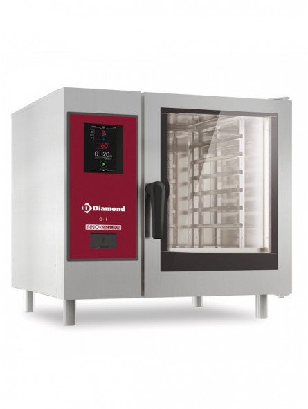Four électrique  "TOUCH" vapeur directe/convection 6x GN 1/1 + Cleaning