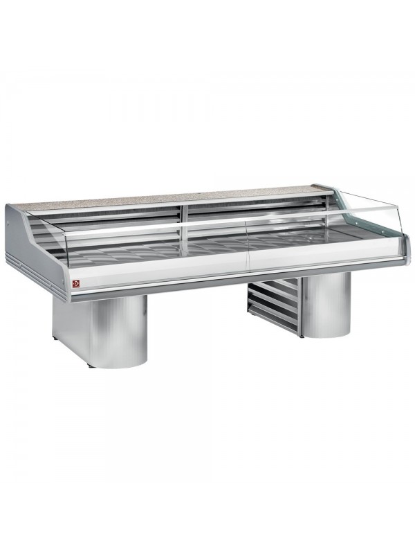 Refrigerated display counters with glass " Self-Service ", on bases