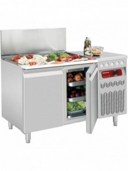Ventilated cooling table, 2 doors GN 1/1, 260 Lit. with refrigerated structure