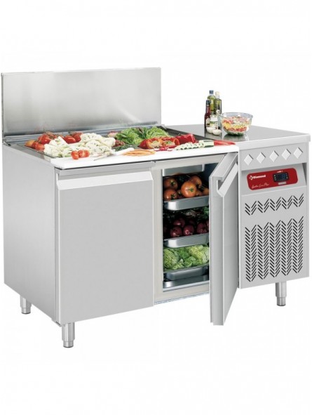 Ventilated cooling table, 2 doors GN 1/1, 260 Lit. with refrigerated structure