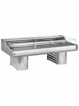 Refrigerated display counter with glass " Self-Service ", on bases