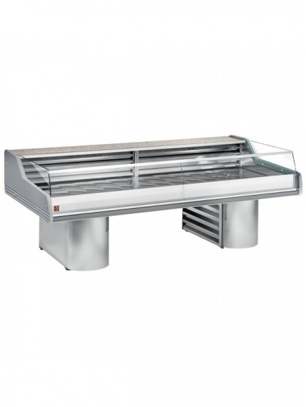 Refrigerated display counter with glass " Self-Service ", on bases