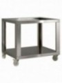 Imitatie RVS steun voor GL4/33, met wielen, 2 met rem