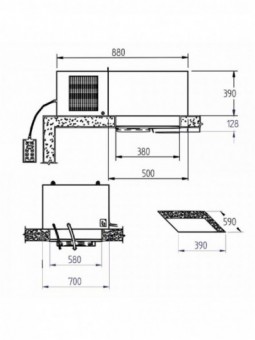 Ceiling refrigerated group T° -5°+5°