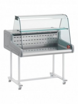 Refrigerated display counters - curved glass panel