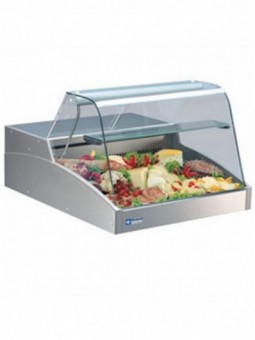Refrigerated display counters - curved glass panel