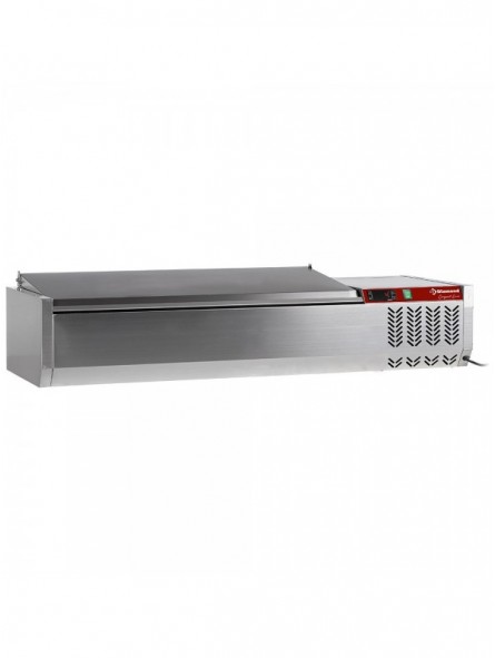 Topping shelf  5x GN 1/4 - 150 mm, with stainless steel lid