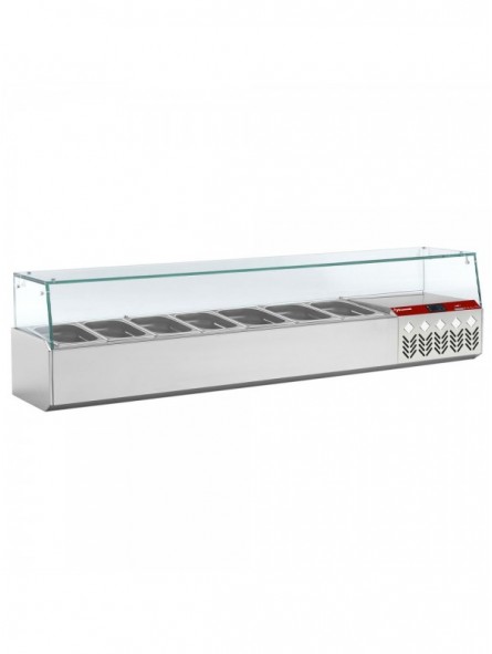Refrigerated structure GN 6x1/4, 1x1/9, with right glass
