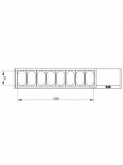 Refrigerated structure GN 8x1/4,  with lid