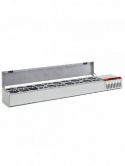 Refrigerated structure GN 10x1/4, 1x1/9 , with lid
