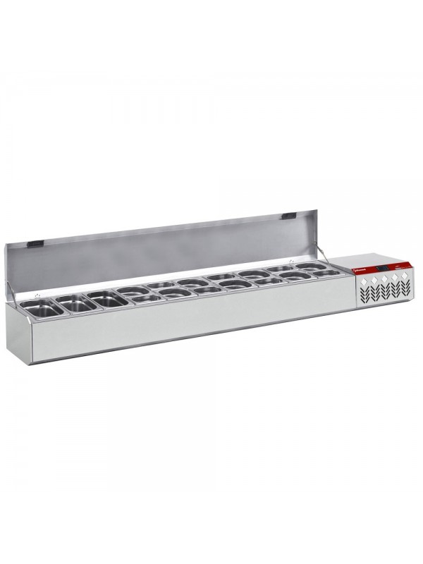 Refrigerated structure GN 10x1/4, 1x1/9 , with lid