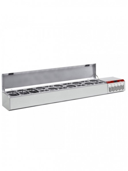 Refrigerated structure GN 10x1/4, 1x1/9 , with lid
