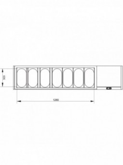 Refrigerated structure GN 7x1/3, with lid