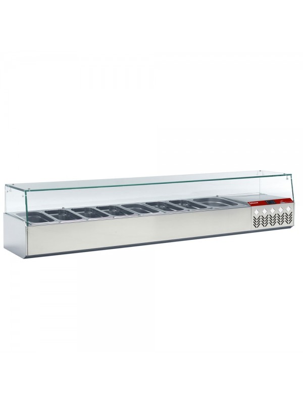 Refrigerated structure GN 8x1/3, 1x1/9, with right glass