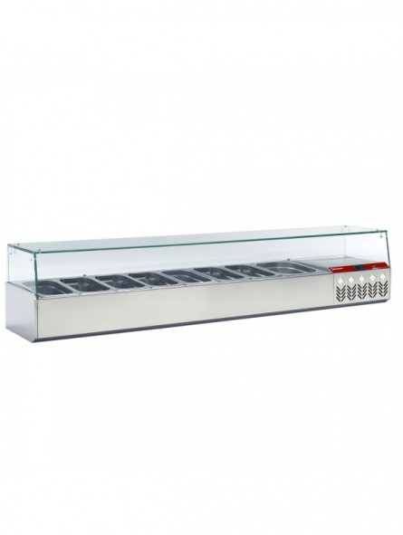 Refrigerated structure GN 8x1/3, 1x1/9, with right glass