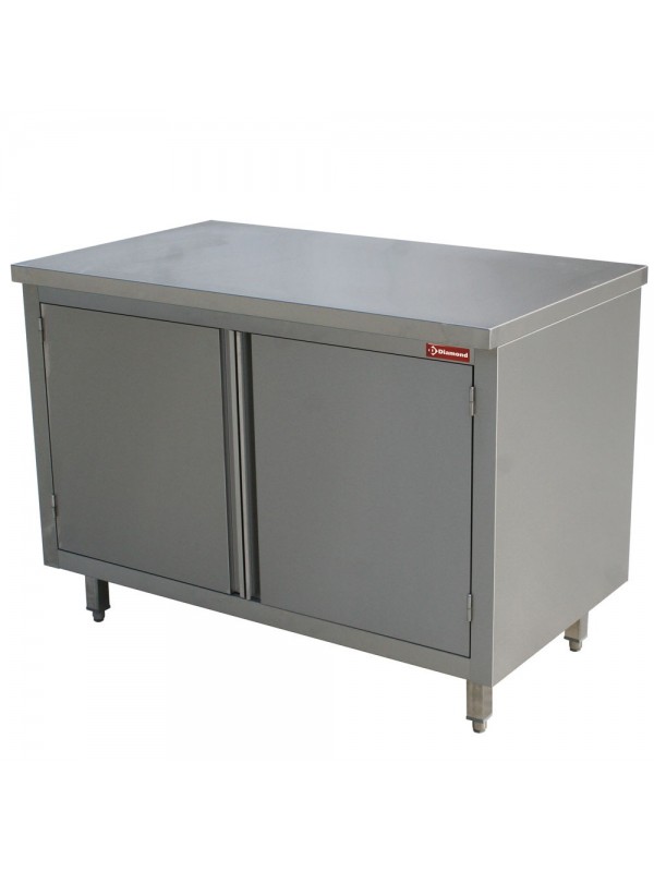 Table sur armoire, portes battantes