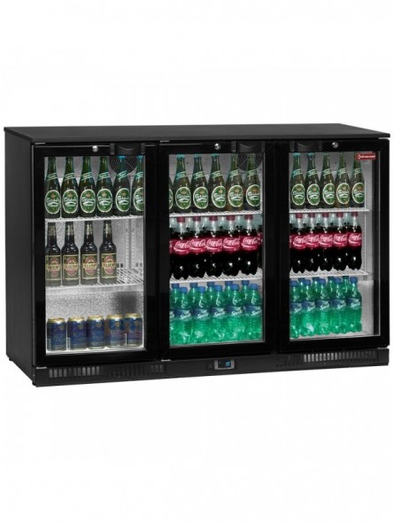 Ventilated bottle cooler, "Back Bar", 3 swing doors