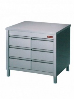 Table sur armoire avec 6 tiroirs GN1/1