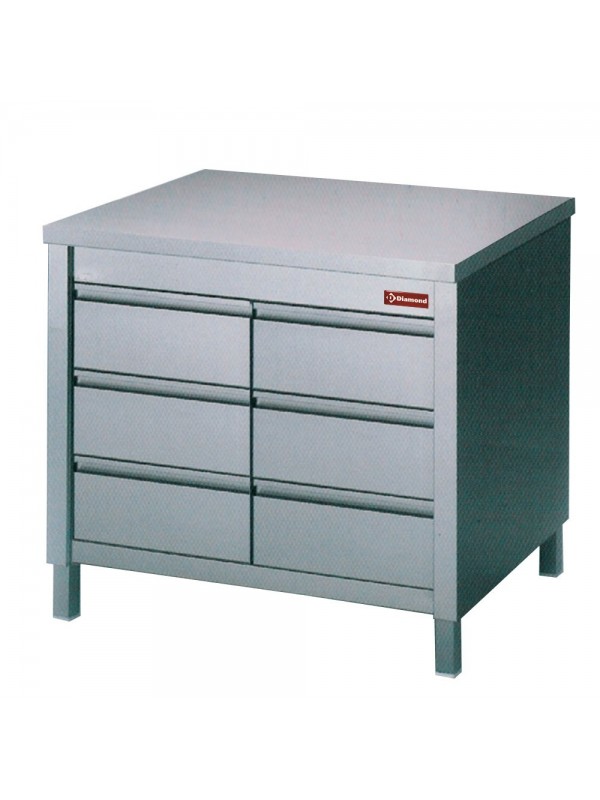 Table sur armoire avec 6 tiroirs GN1/1