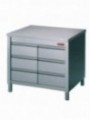 Table sur armoire avec 6 tiroirs GN1/1
