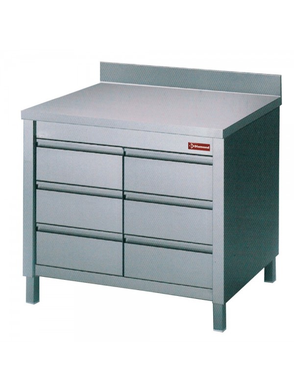 Table sur armoire avec 6 tiroirs GN1/1