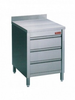working table on cupboard 3 drawers +edge