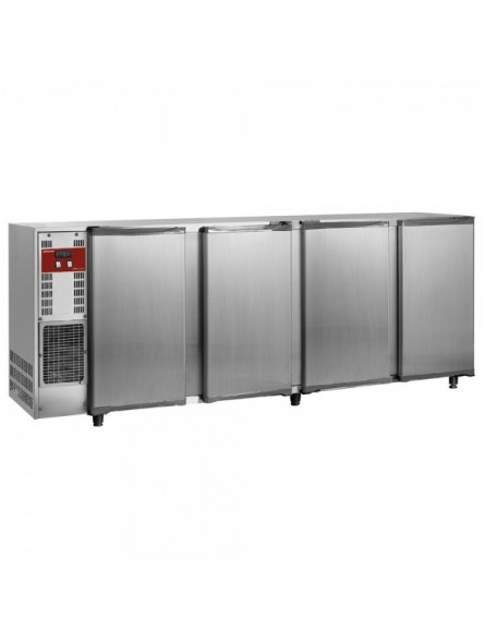 Back Bar Cooler, stainless steel, 4 doors, 783 liters
