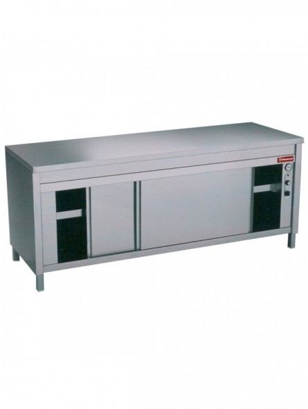 Heated workcabinets with sliding doors
