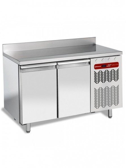 Ventilated "wall" cooling table, ventilated, 2 doors GN 1/1, with sink