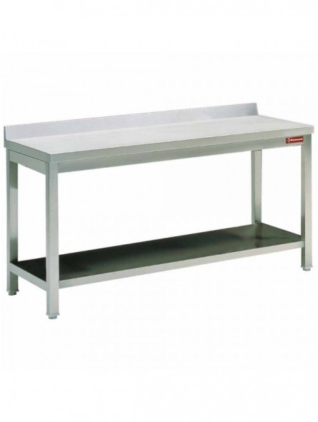 Work table with 1 undershelf + rear edge