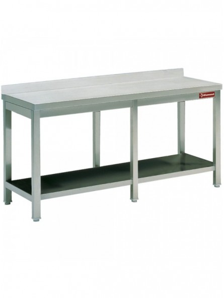 Werktafel met onderblad + achterrand