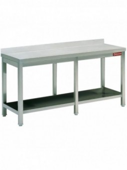 Work table with  undershelf + rear edge