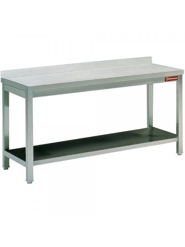 Werktafel met onderblad + achterrand