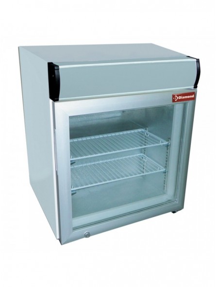 Vitrine tafelmodel negatieve T°, 50 liter, met lichtbak