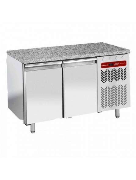 Freezing table, ventilated, 2 doors EN 600x400 - Granite top