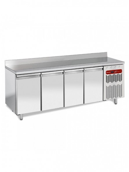 Wall refrigerated table, ventilated, 4 doors EN 600x400, 760 liters