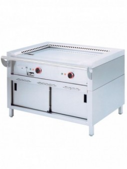 Electric "Teppanyaki" plate, 2 areas (2x 5,85 kW), on cupboard