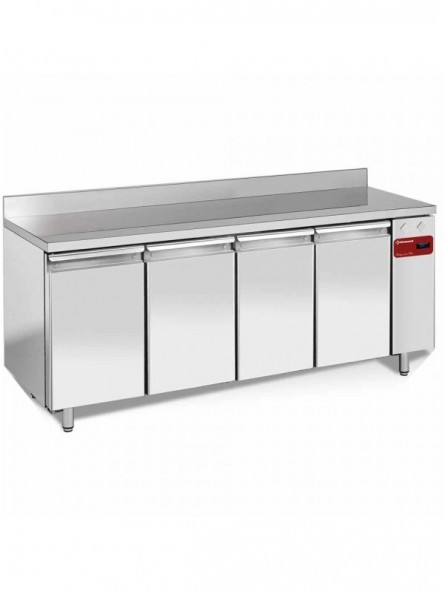 Wall refrigerated table, ventilated, 4 doors EN 600x400, 760 liters (without group)