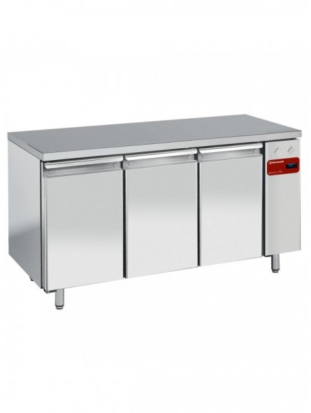 Table frigorifique, ventilée, 3 portes GN 1/1, (sans groupe)