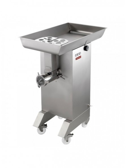 Stainless steel meat mincer N° 32, Ø 4.5 mm, 700 kg/h, with wheels