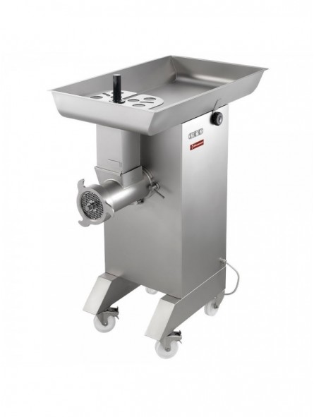 Stainless steel meat mincer N° 42, Ø 4.5 mm, 800/1000 kg/h, with wheels