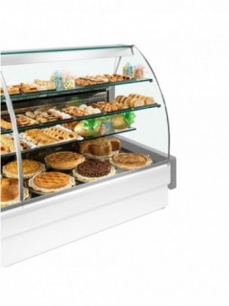 Refrigerated display counter, static, drawer system, without reserve - GREY/WHITE