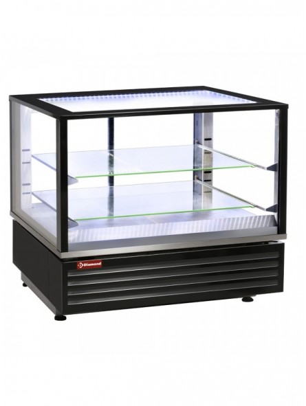 Heated display case EN or GN, ventilated, 2 levels, BLACK