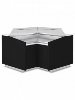 90° closed angle, neutral, low pane - BLACK