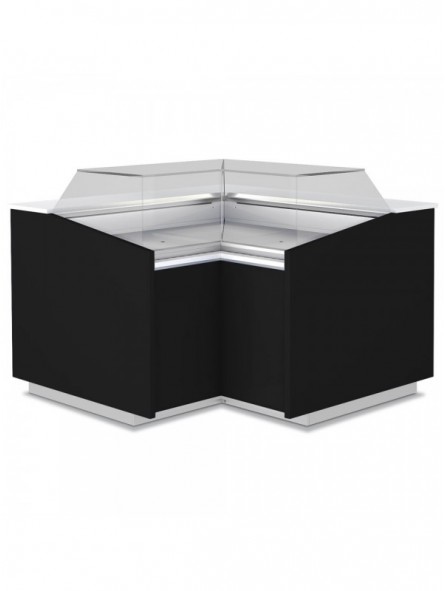 90° closed angle, neutral, low pane - BLACK