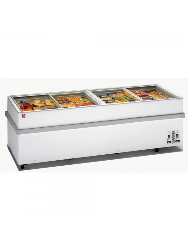 Panoramic deep freezer 2 compressors, 2 temperature