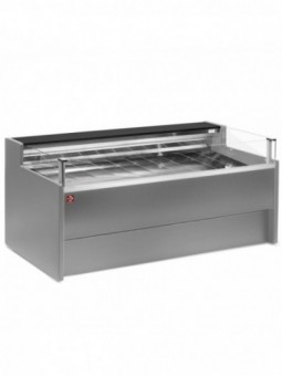 Refrigerated display counter with glass Self-service, ventilated, with reserve - GREY