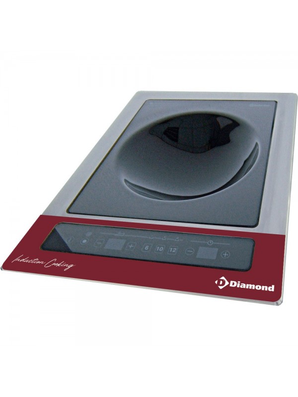 Induction plate "built-in wok"  6 kW-TRI, tactile keys
