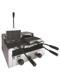 Gaufrier gaz double réversible