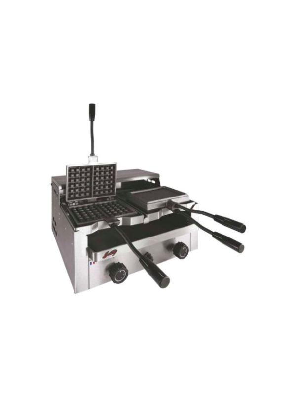 Gaufrier gaz double réversible